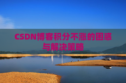 CSDN博客积分不涨的困惑与解决策略